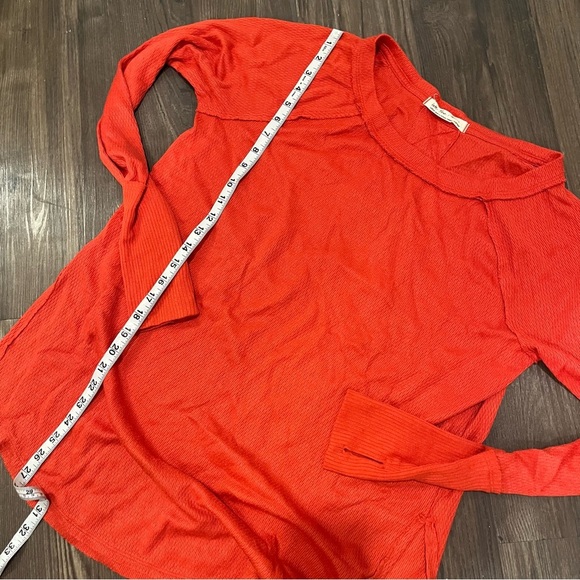 Free People Orange Soft Thermal Top - Picture 4 of 6